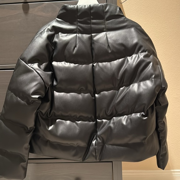 THEORY faux Leather Puffer Jacket - Picture 4 of 4